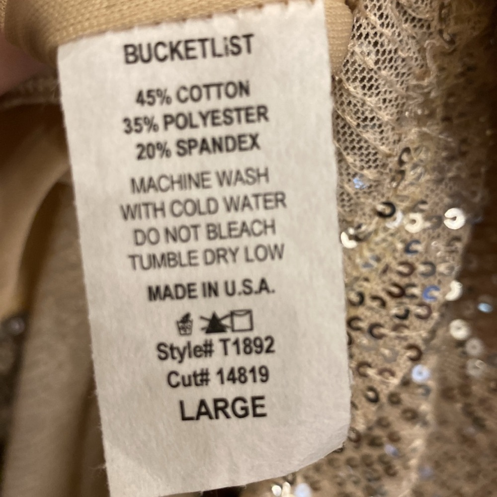 Bucket list sequin top - Picture 3 of 3